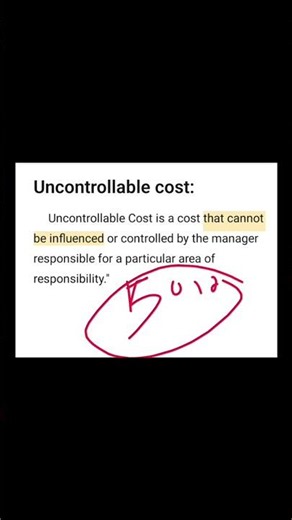 What is uncontrollable cost|uncontrollable cost meaning#shorts