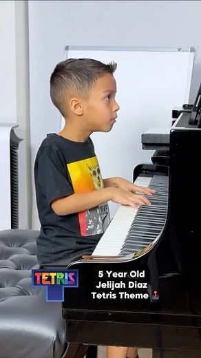 🌟 5 Year Old Piano Prodigy Plays Tetris Theme Song 🎹🕹️ Jelijah Diaz #piano #tetristheme #talented