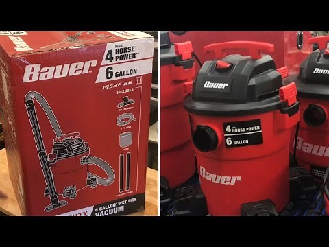 (REVIEW) bauer 6 gallon 4 peak horsepower wet dry Vacuum