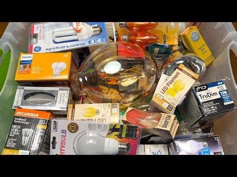 Random Unique CFL, LED & Incandescent Light Bulbs (Box o Bulbs)