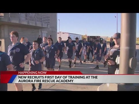 Recruits train during 1st day of Aurora Fire Rescue Acadamy