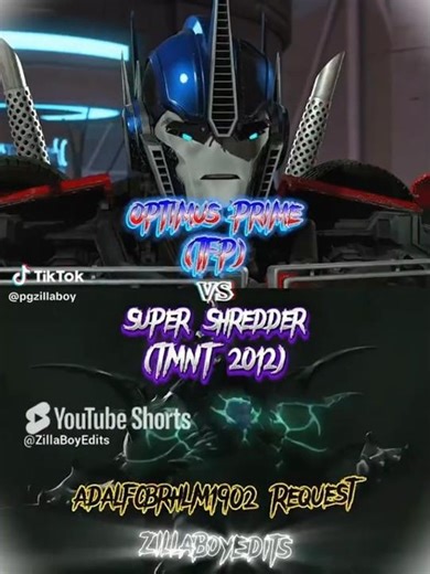 Optimus Prime (Tfp) vs Super Shredder (Tmnt 2012)