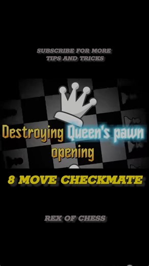 Queen’s Pawn Opening Destroyed 💥 | Fast Checkmate in 8 Moves #chessimprovement #speedchess #fyp