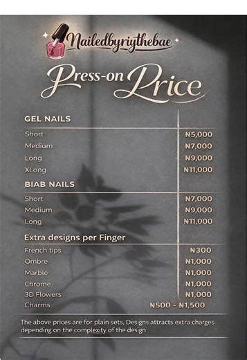Kindly support Nailedbyriythebae for quality press-on nails. Reliable, neat and affordable‼️ P:S All press-on sets come complete with glue application kit‼️ #riythebae #ayobonailtech #homebasednailtech #pressonnail