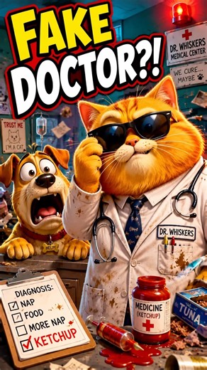 “Cat Becomes FAKE Doctor 😂” #shorts #trending #cat #kitten #animation #viral #fyp #cute