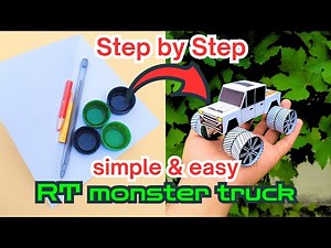 DIY Paper Monster Truck | origami truck | Step-by-Step Paper Craft Tutorial | paper car