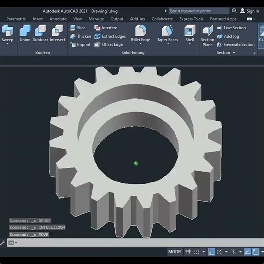 draw a (GEAR) drawing in autocad !!!