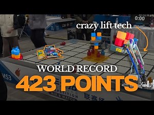 423-Point World RECORD: New Lift Design & CRAZY Driving (VEX IQ) - 11 Points from MAX Score
