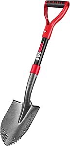 Small Shovel Garden Shovel for Digging Short Handled Round Shovel Survival Shovel for Car, 28 inches