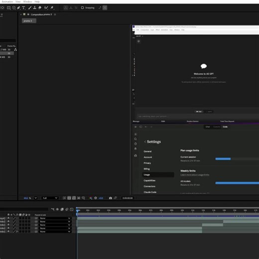 THIS PLUGIN TURNS AFTER EFFECTS INTO A PROMPT-DRIVEN MOTION DESIGN TOOLdescribe what you want in plain english and AE GPT writes and runs ExtendScript directly inside your composition.no copy-paste, no manual coding, no scripting knowledge required.what's in v1.2:> Agent Mode that plans and executes multi-step scripts in real time inside AE> deep composition awareness (reads your layers, effects, properties, expressions for context)> multi-model support: GPT-5.4, Claude Opus 4.6 / Sonnet 4.6, Ge