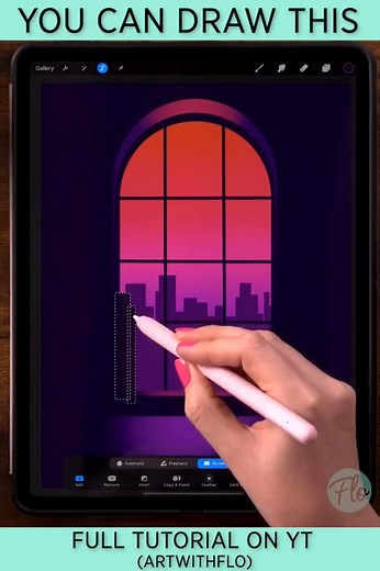 Window with a view #procreatetutorial #learnwithtiktok #digitalarttutorial #learntodraw #ipadartwork #digitaldrawingtutorial | Alex Kunchevsky