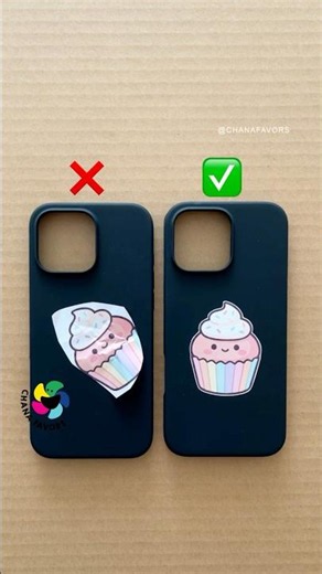 Sticker Deco ✂️ Pinky Cupcake 🧁💖 Messy vs. Perfect #chanafavors #PerfectCut #diy