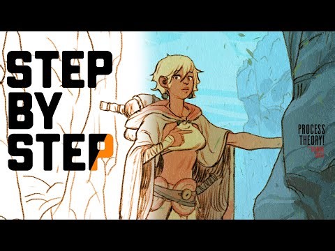 Sketch to Final: Fantasy Illustration Process (Procreate & PS)