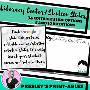 Literacy Centers and Stations Google Slides Pack EDITABLE