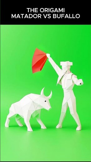 Origami Buffalo vs Matador Epic Paper Battle You’ve Never Seen Before