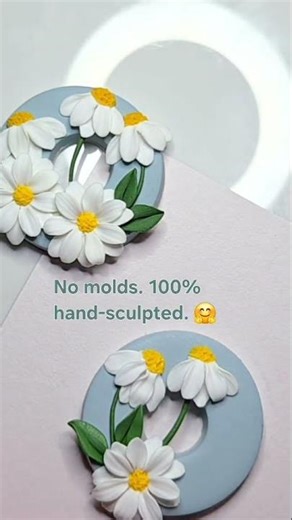 How to make 3D Polymer Clay Daisies 🌼 (Full video Tutorial Live on Etsy!)