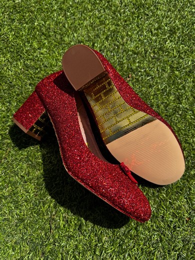 Ruby Red Glitter Block Heels, Wizard of Oz Dorothy Shoes - Etsy