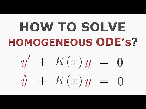 How to Solve 1st Order Homogeneous ODE's?