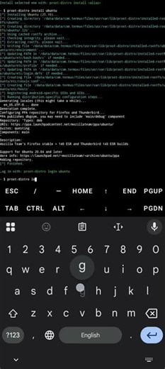 Установка Ubuntu на Android Termux #termux #2026 #2026shorts #install #ubuntu # Android #linux