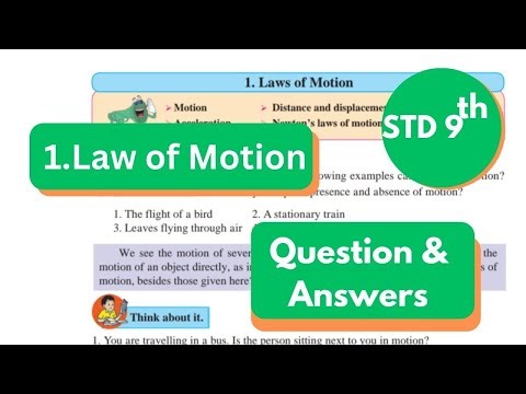 9th Std - Science - Chapter 1 Laws of motion questions answers Exercise class 9-General Science