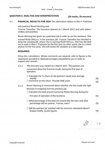 Grade 11 Accounting November 2019 #grade11 #school #accounting #fyp #pastyearpapers #pastpapers #study #exams