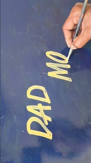 ❤️ Dad Mom Letter Painting 🎨 | Easy Word Art Shorts #shorts #art