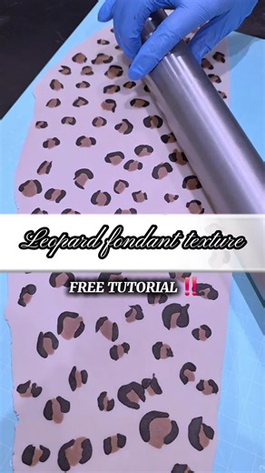 Leopard Print Fondant Texture Cake Tutorial