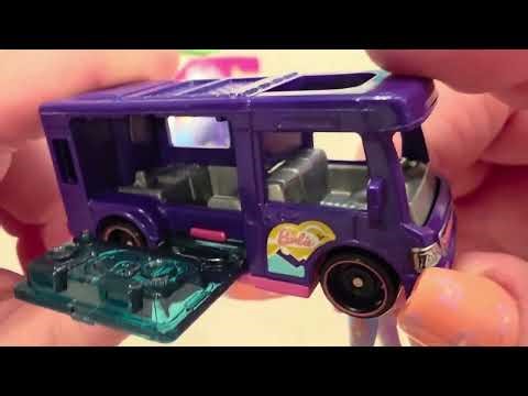 Hot Wheels Barbie Dream Camper Purple Un-Carding Unboxing Show, Play & Tell!