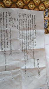 Short Answer Type Questions (Q. 17 to 22)Instructions- Answer ... | Filo