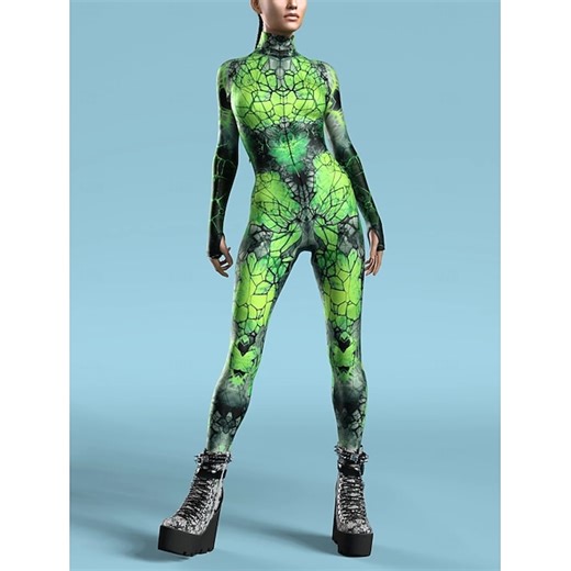 Patterned Zentai Suits Cosplay Costume Bodysuit Printing Carnival Costume Full Body Suit Men's Women's Boys' Sexy Costume Halloween Costume for Performance Party Masquerade Kid's Adults' 2025 - $29.99