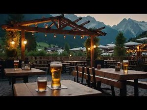 German Beer Garden Ambience - 4+ Hrs of #biergarten #mountainviews & #oktoberfest vibes