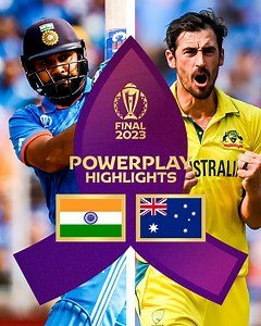 6.3M views · 113K reactions | India got off to a flier but Australia rallied back with the wickets of the openers to pull things back  Powerplay highlights  #CWC23 #INDvAUS | ICC Cricket World Cup | Facebook