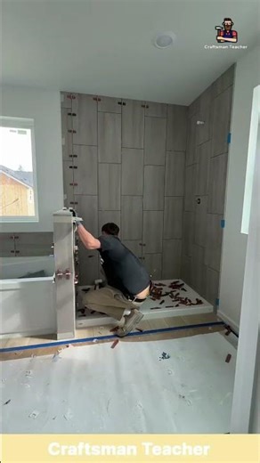 Tile Leveling Cleanup! Snapping Off Spacers in Record Time #shorts