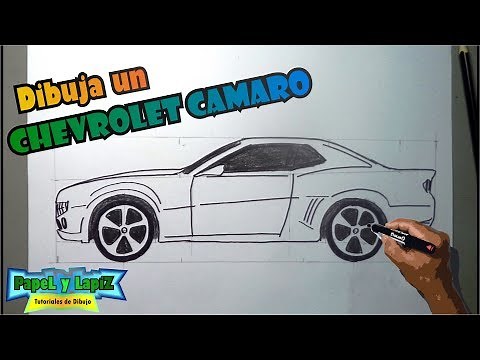 Cómo dibujar carros paso a paso 1/4 - Chevrolet Camaro