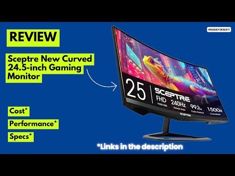 Sceptre 240Hz Curved Gaming Monitor Review | 24.5” 1080p 1ms FreeSync | Worth It?