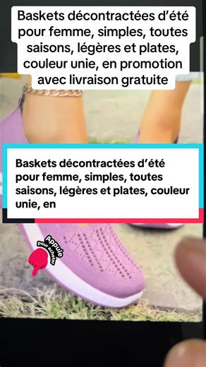 Baskets décontractées d’été pour femme, simples, toutes saisons, légères et plates, couleur unie, en promotion avec livraison gratuite #chaussure #femmesoftiktok #foryoupage❤️❤️ #fyp #tiktokshop