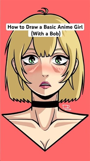 How to Draw an Anime Girl (With a Bob) #anime #drawing #digitalart #arttutorial #howtodraw #art