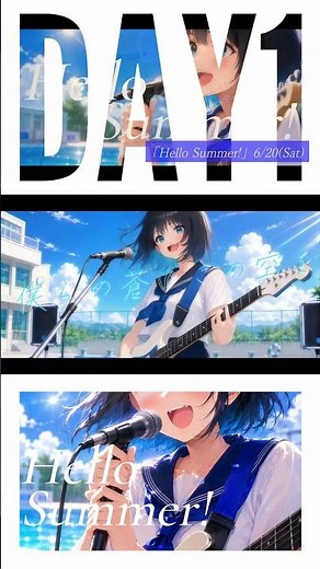 「Hello Summer!」YURAnoHITORIGOTOによる5週連続新曲公開 #anime #mv #オリジナルmv