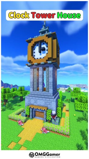 🕰️ Minecraft Clock Tower House With Classic Architecture and Timeless City Vibes 🏰 🕰️ ✨ Build a unique clock tower house using stone bricks, wood accents, and a functional clock face for a classic look. Add living rooms inside the tower, balconies, and warm lighting to make it perfect for cities, villages, or medieval-style worlds. 🧱🕯️ #MinecraftClockTower #TowerHouse #CityBuild #MinecraftIdeas #CreativeBuilds | OMGGamer