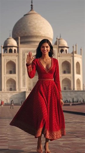 Model in taj mahal