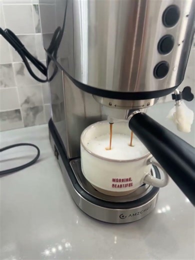 A little noisy but good coffee makerAMZCHEF Espresso Machine with 20 Bar, Professional Espresso Make