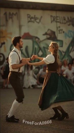 Romantic German Folk Dance by Berlin Wall 💃🇩🇪 | #Shorts #romantic #dance