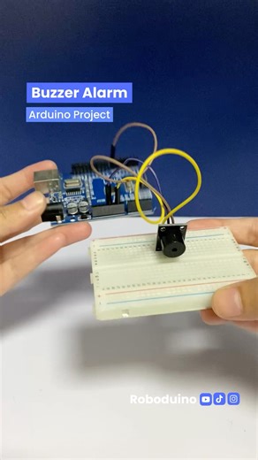 Buzzer & Arduino UNO 🔊 #arduino #buzzer #arduinouno #arduinoproject #electronics #basicelectronics