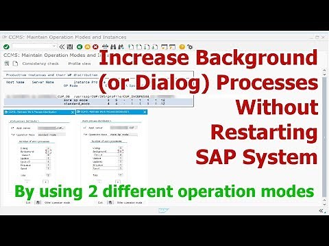 Increase Background (or Dialog) Work Processes Without Restarting SAP System