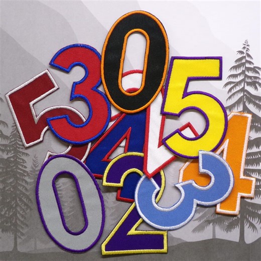 Iron on Number Patch Embroidered Sew-on Varsity Letterman Applique for Clothing, Backpack, Jersey, Sports Bag, High School Football Baseball - Etsy