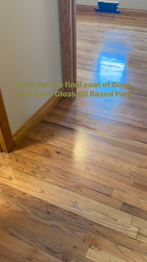 Weathered Oak Stain Red Oak Flooring Semi Gloss Oil Polyurethane #hardwoodstain #hardwoodfloors #duraseal | Micah Pre