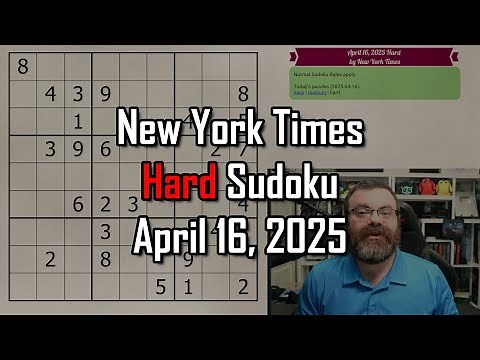 NYT Hard Sudoku Walkthrough | April 16, 2025