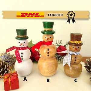 Wood Snowman Ornament Set, Hand Turned Snowman, Snowman Decor, Snowman With Scarf, Christmas Decorations, Decorative Snowman, Christmas Tree - Etsy
