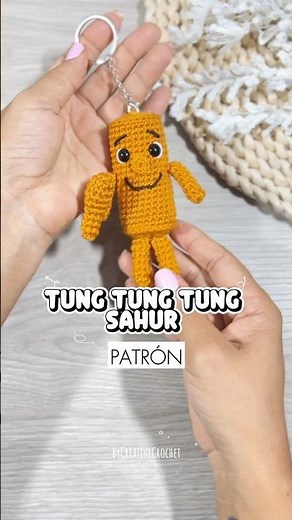Patrón TUNG TUNG SAHUR tejido a crochet 🥰 #crochetpattern #amigurumi #memes #tungtungsahurcrochet