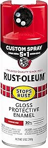 Rust-Oleum 376899 Stops Rust Custom Spray 5-in-1 Spray Paint, 12 oz, Gloss Sunrise Red